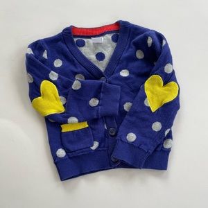 Carter’s Blue and grey polka dot cardigan